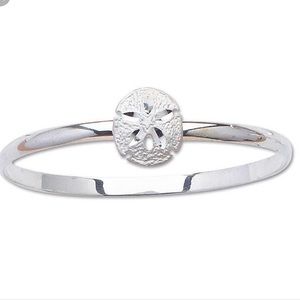Sterling silver bangle - sand dollar